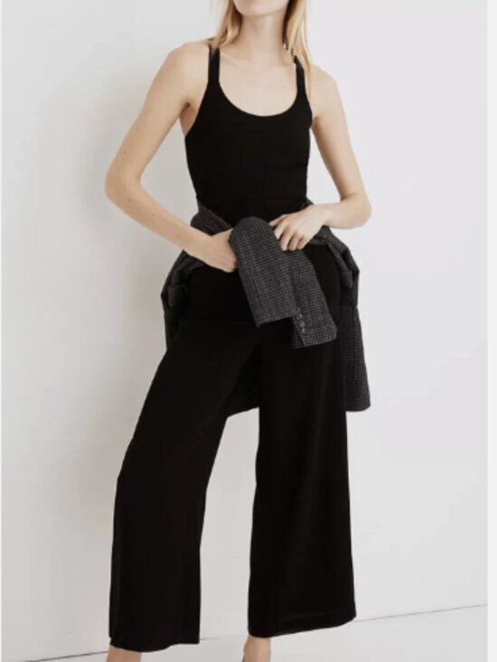 Madewell Pants - Black Madewell Scoop Neck Wide Leg Jumpsuit Size 6